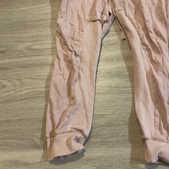 Kendall & Kylie womens pink cotton lounge pants elastic waist tapered leg sz med - Picture 3 of 8